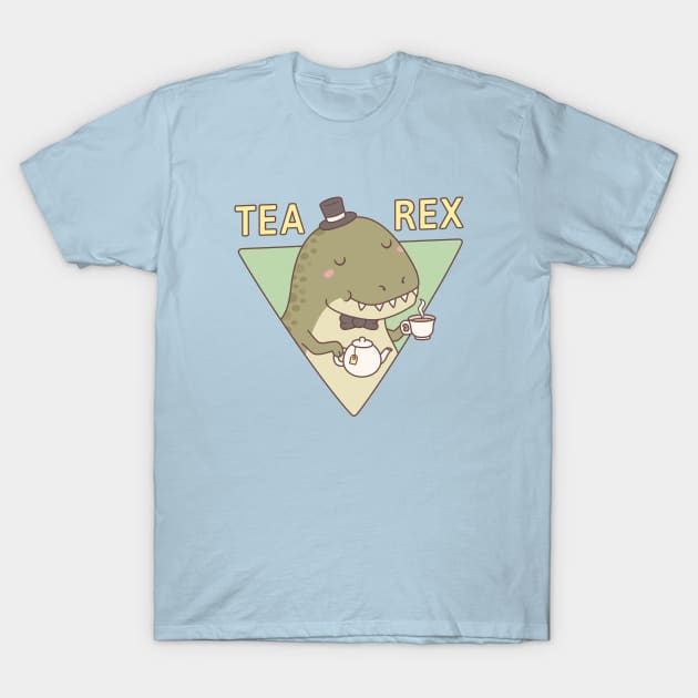 Cute Dinosaur Tea Rex Trex Pun T-Shirt by rustydoodle